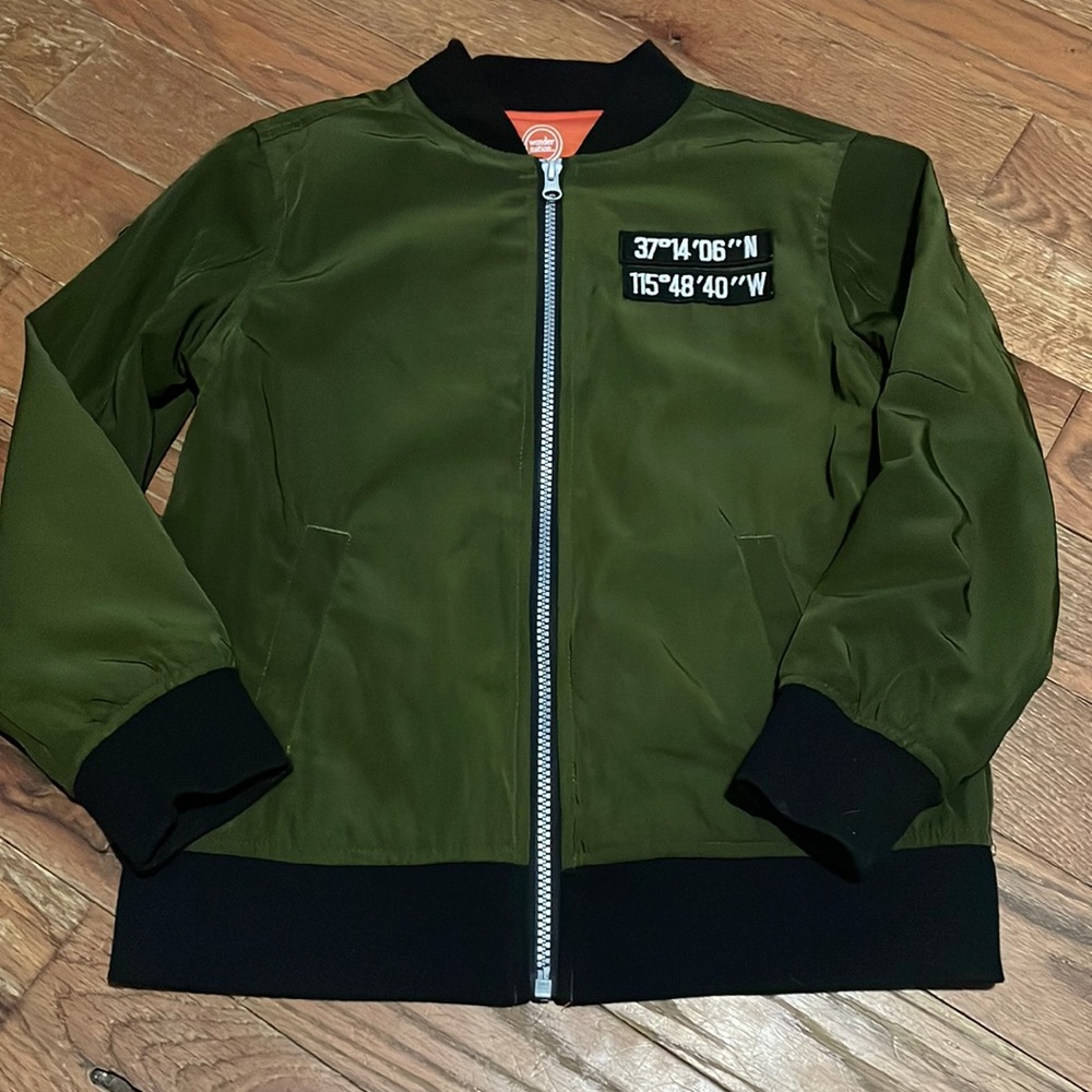 Boys Green Bomber jacket